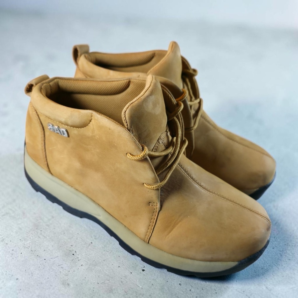 SAO By Stacy Adams Men's Wheat Nubuck Boots Leather Chukka Tan Size 11 M
